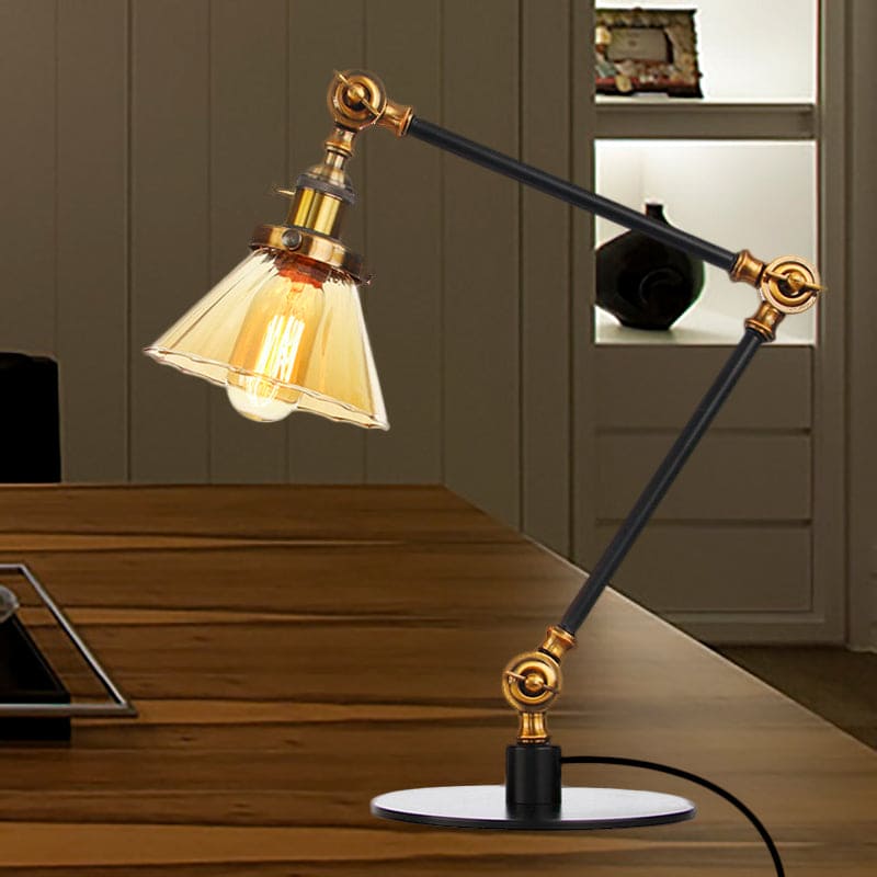 LumiClear - Kegele Lámpara de mesa de cristal transparente Elegabel