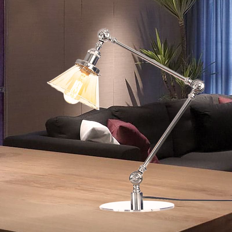 LumiClear - Kegele Lámpara de mesa de cristal transparente Elegabel