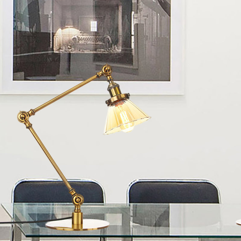 LumiClear - Kegele Lámpara de mesa de cristal transparente Elegabel