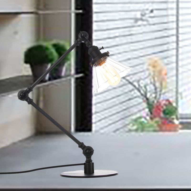 LumiClear - Kegele Lámpara de mesa de cristal transparente Elegabel