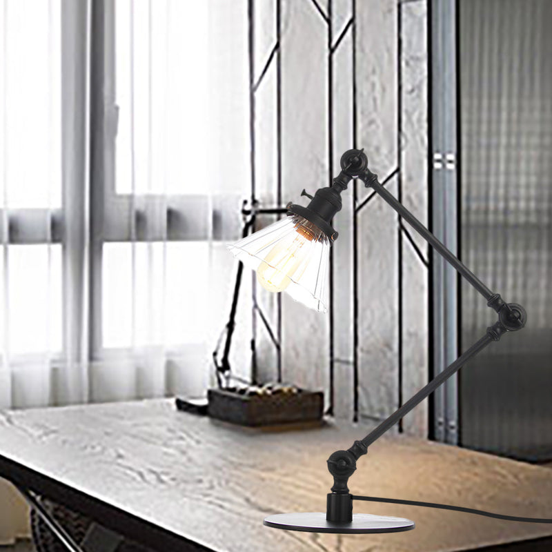 LumiClear - Kegele Lámpara de mesa de cristal transparente Elegabel