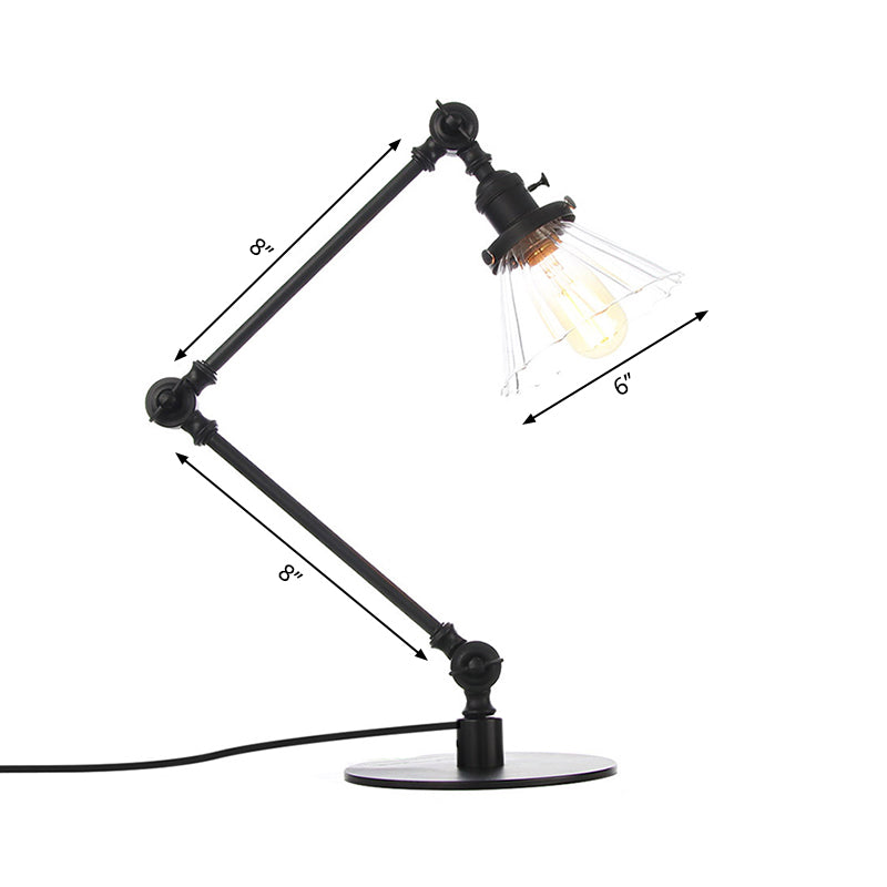 LumiClear - Kegele Lámpara de mesa de cristal transparente Elegabel