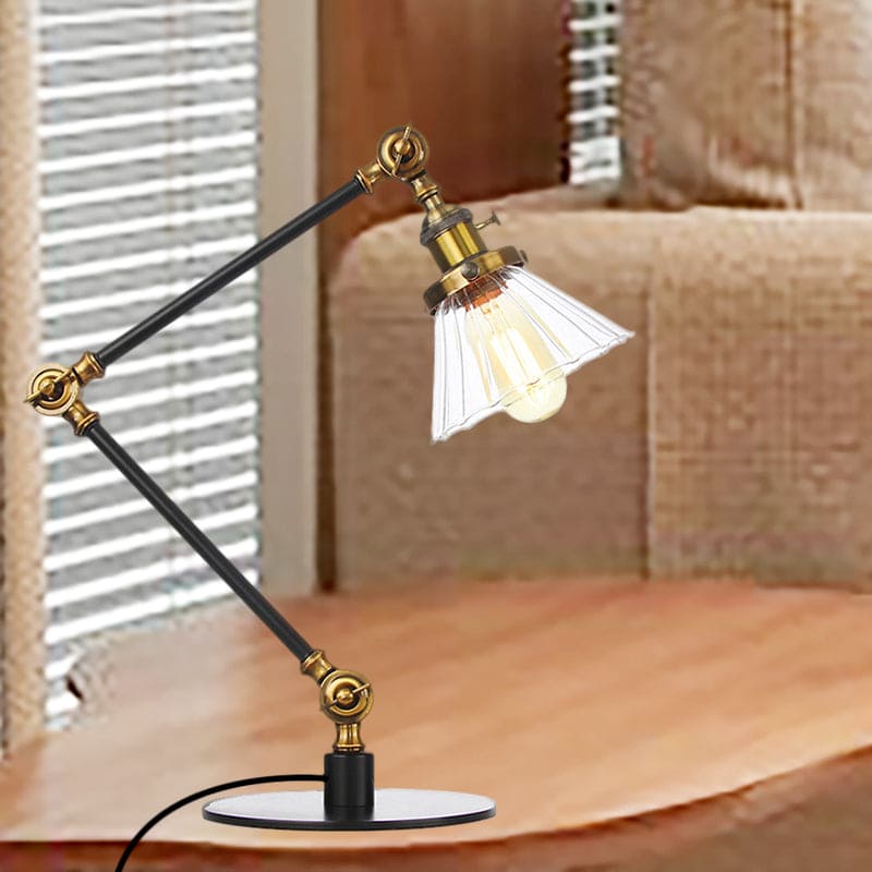 LumiClear - Kegele Lámpara de mesa de cristal transparente Elegabel