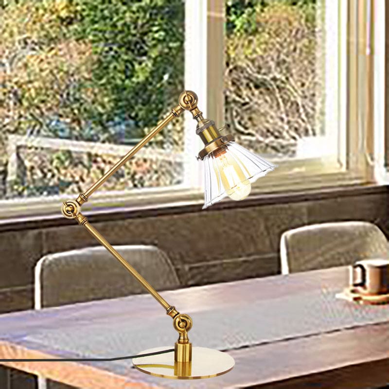 LumiClear - Kegele Lámpara de mesa de cristal transparente Elegabel