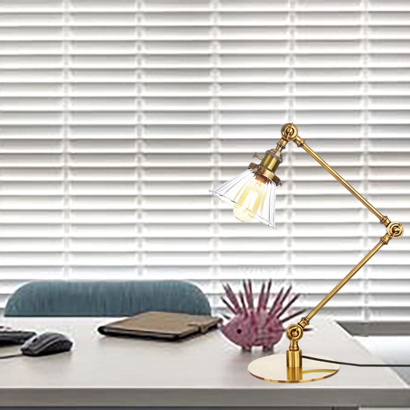 LumiClear - Kegele Lámpara de mesa de cristal transparente Elegabel