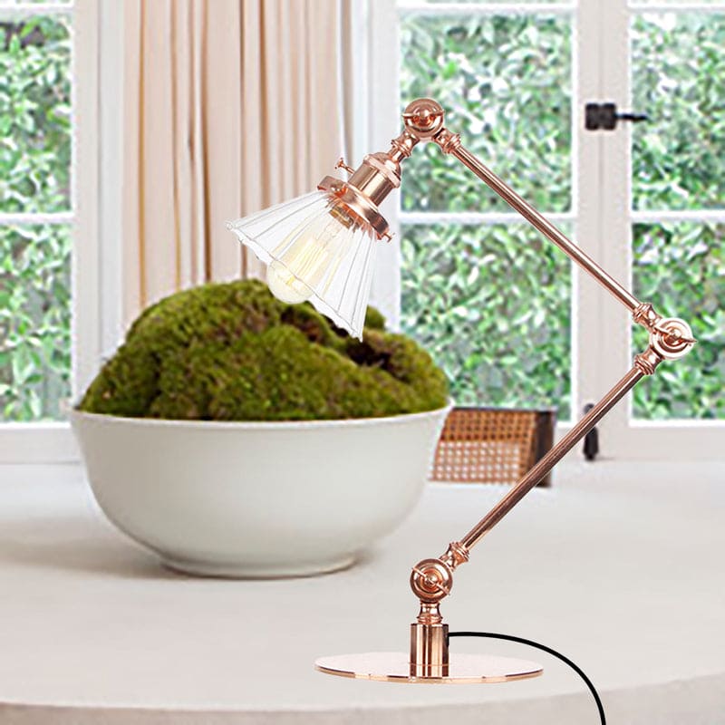 LumiClear - Kegele Lámpara de mesa de cristal transparente Elegabel