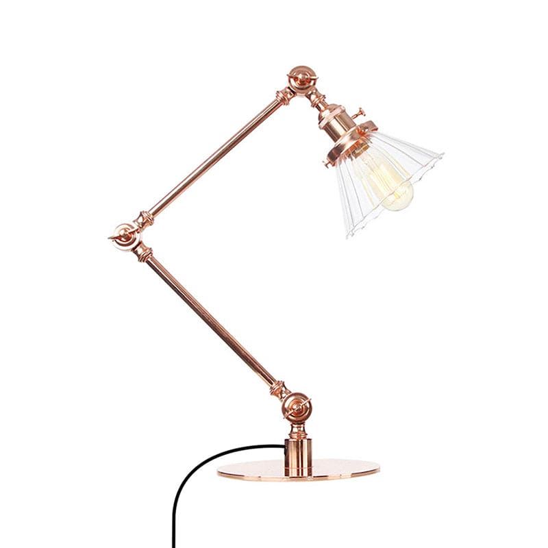 LumiClear - Kegele Lámpara de mesa de cristal transparente Elegabel
