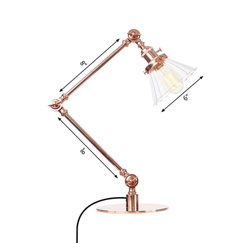 LumiClear - Kegele Lámpara de mesa de cristal transparente Elegabel