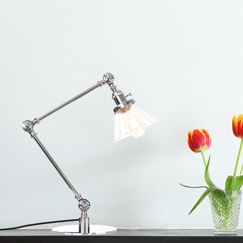 LumiClear - Kegele Lámpara de mesa de cristal transparente Elegabel