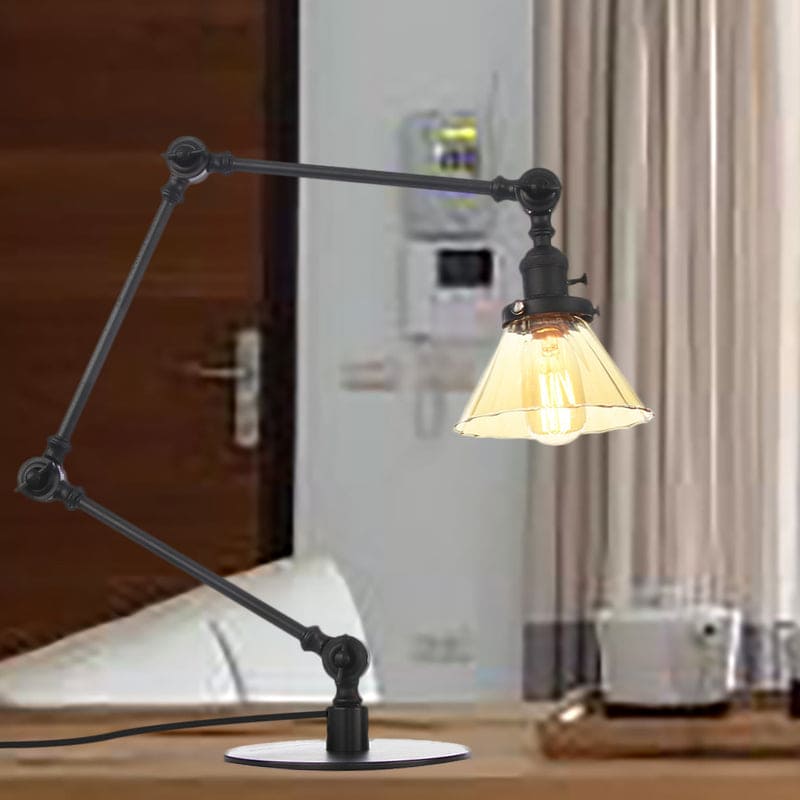 LumiClear - Kegele Lámpara de mesa de cristal transparente Elegabel