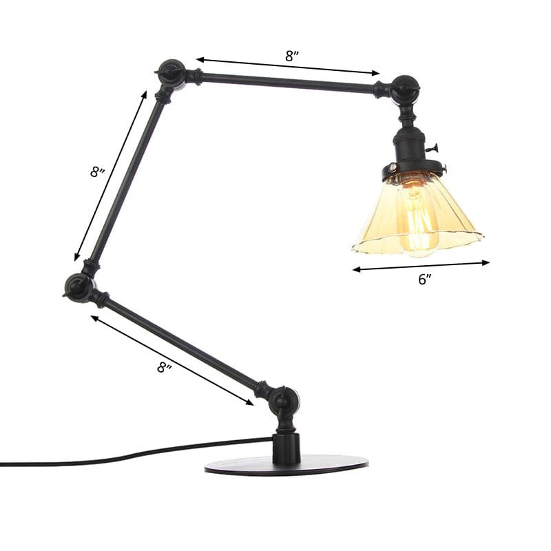 LumiClear - Kegele Lámpara de mesa de cristal transparente Elegabel