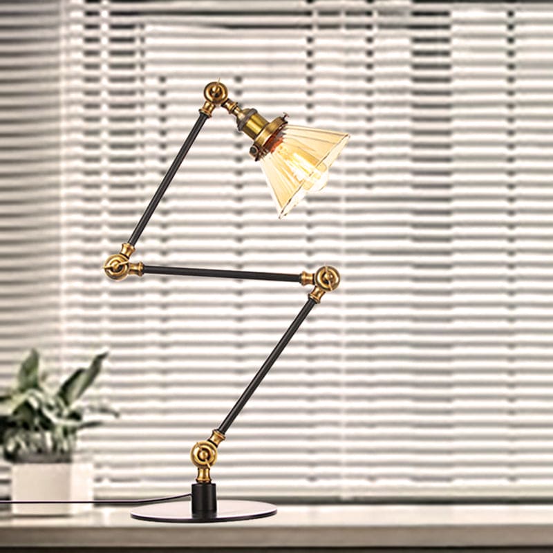 LumiClear - Kegele Lámpara de mesa de cristal transparente Elegabel