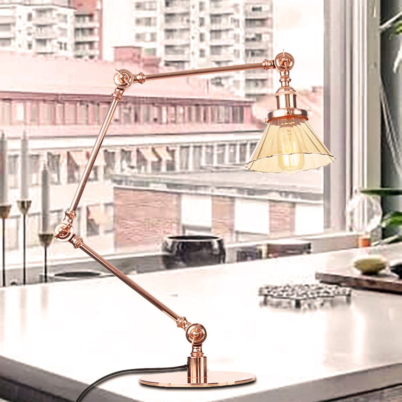 LumiClear - Kegele Lámpara de mesa de cristal transparente Elegabel