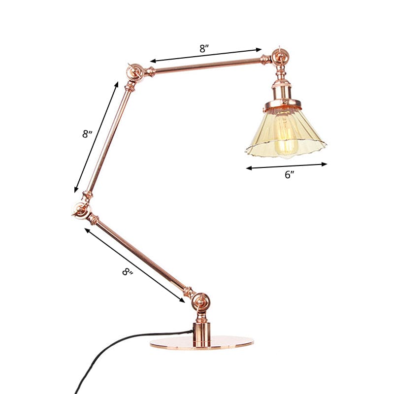 LumiClear - Kegele Lámpara de mesa de cristal transparente Elegabel