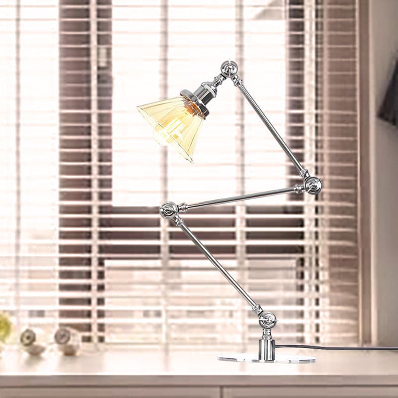 LumiClear - Kegele Lámpara de mesa de cristal transparente Elegabel