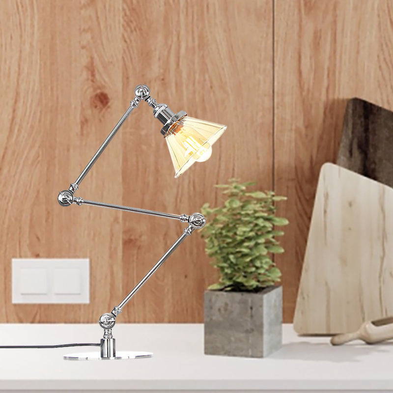 LumiClear - Kegele Lámpara de mesa de cristal transparente Elegabel