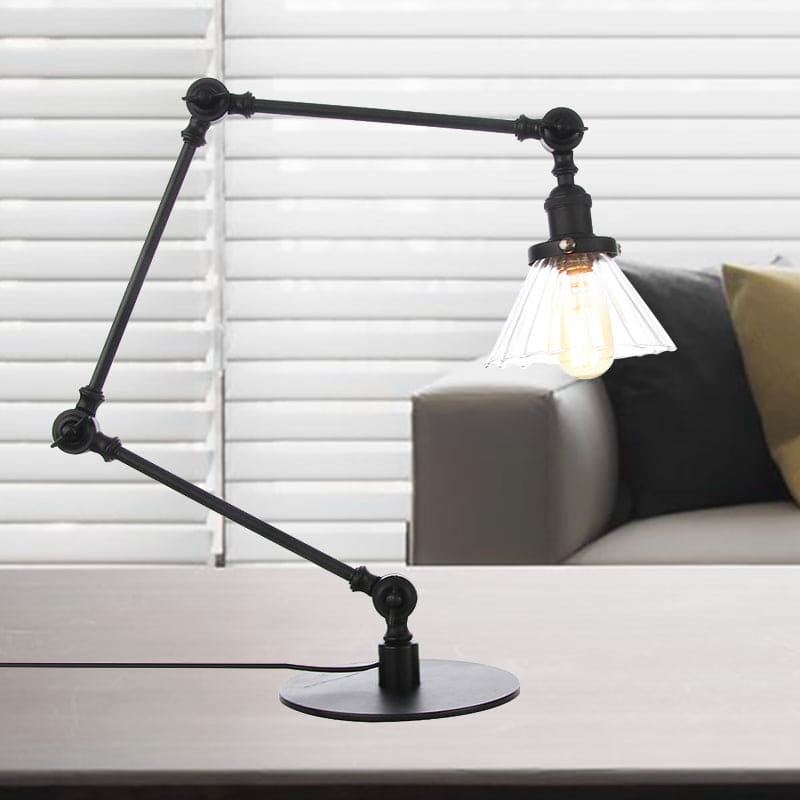 LumiClear - Kegele Lámpara de mesa de cristal transparente Elegabel