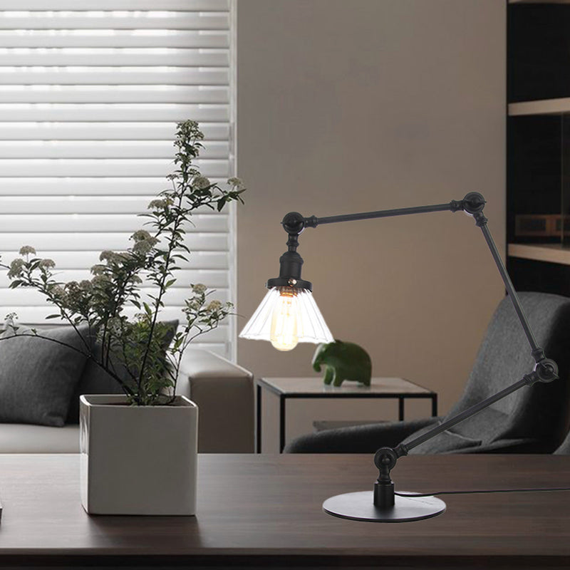 LumiClear - Kegele Lámpara de mesa de cristal transparente Elegabel