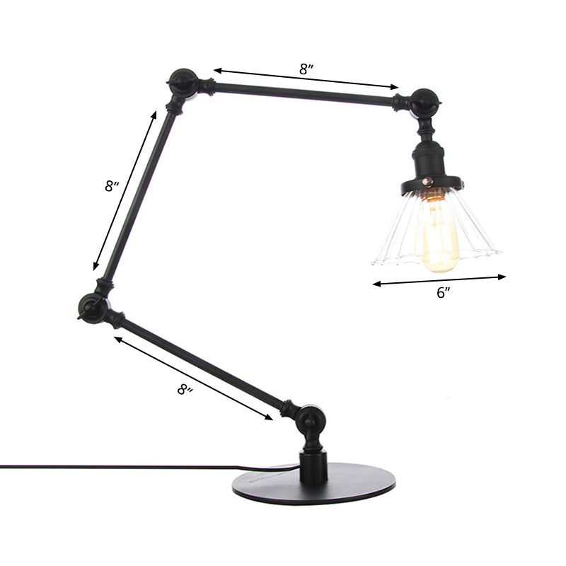 LumiClear - Kegele Lámpara de mesa de cristal transparente Elegabel