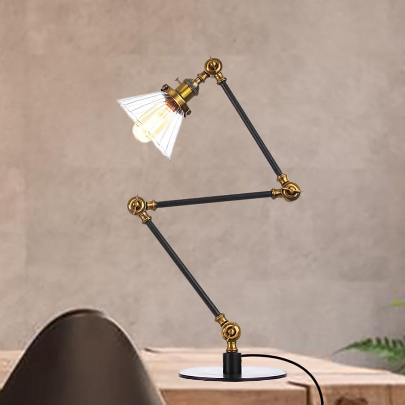 LumiClear - Kegele Lámpara de mesa de cristal transparente Elegabel