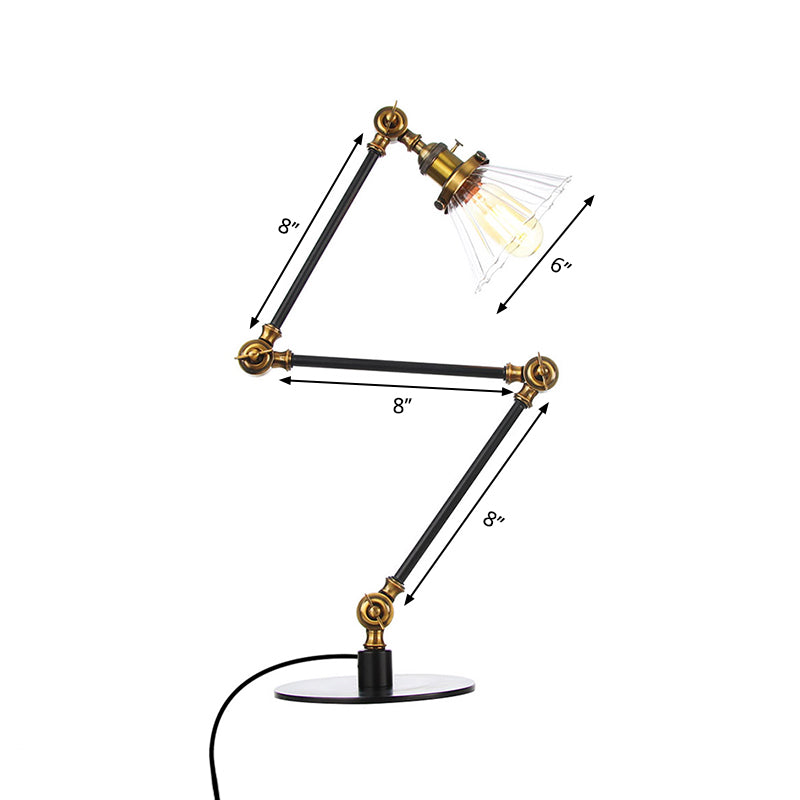 LumiClear - Kegele Lámpara de mesa de cristal transparente Elegabel