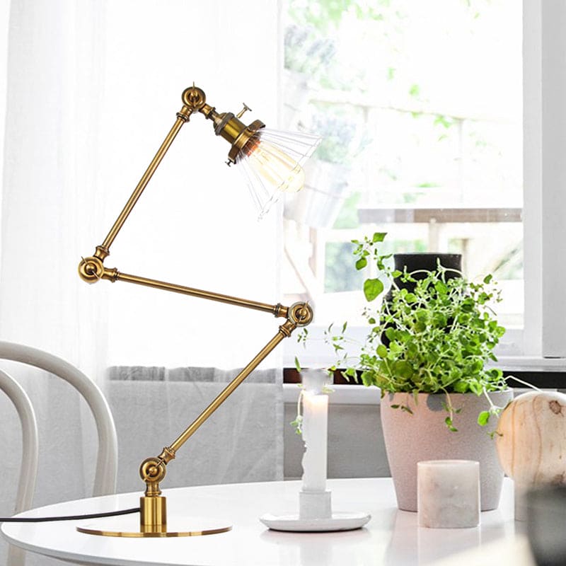 LumiClear - Kegele Lámpara de mesa de cristal transparente Elegabel