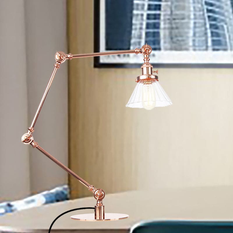 LumiClear - Kegele Lámpara de mesa de cristal transparente Elegabel