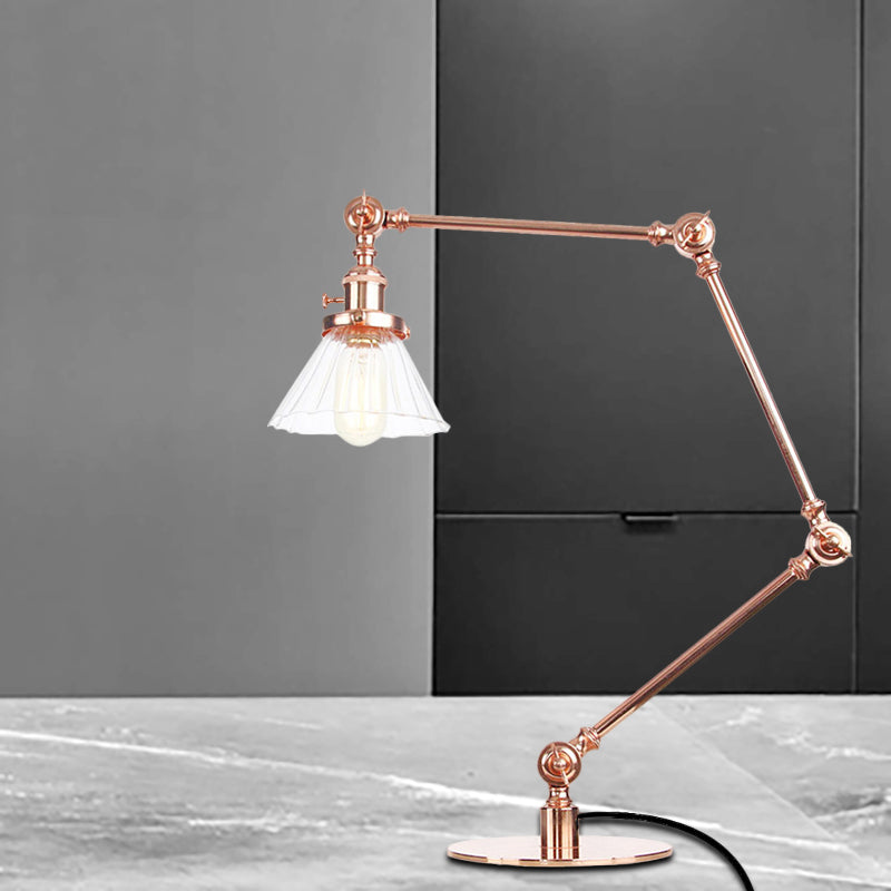 LumiClear - Kegele Lámpara de mesa de cristal transparente Elegabel