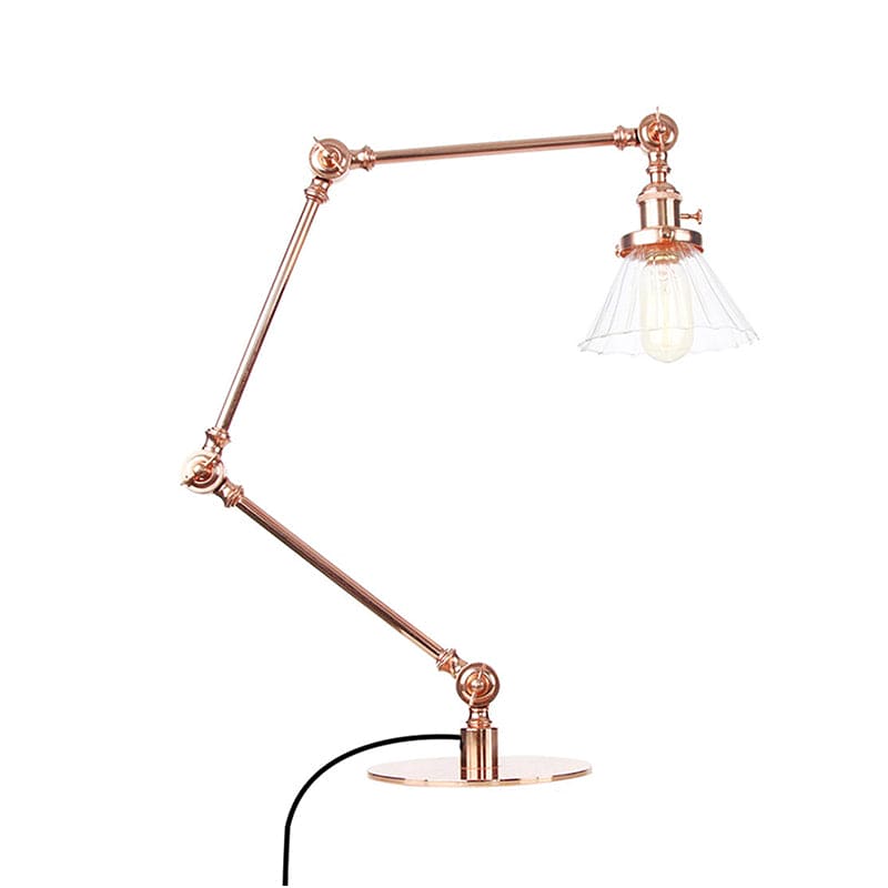 LumiClear - Kegele Lámpara de mesa de cristal transparente Elegabel