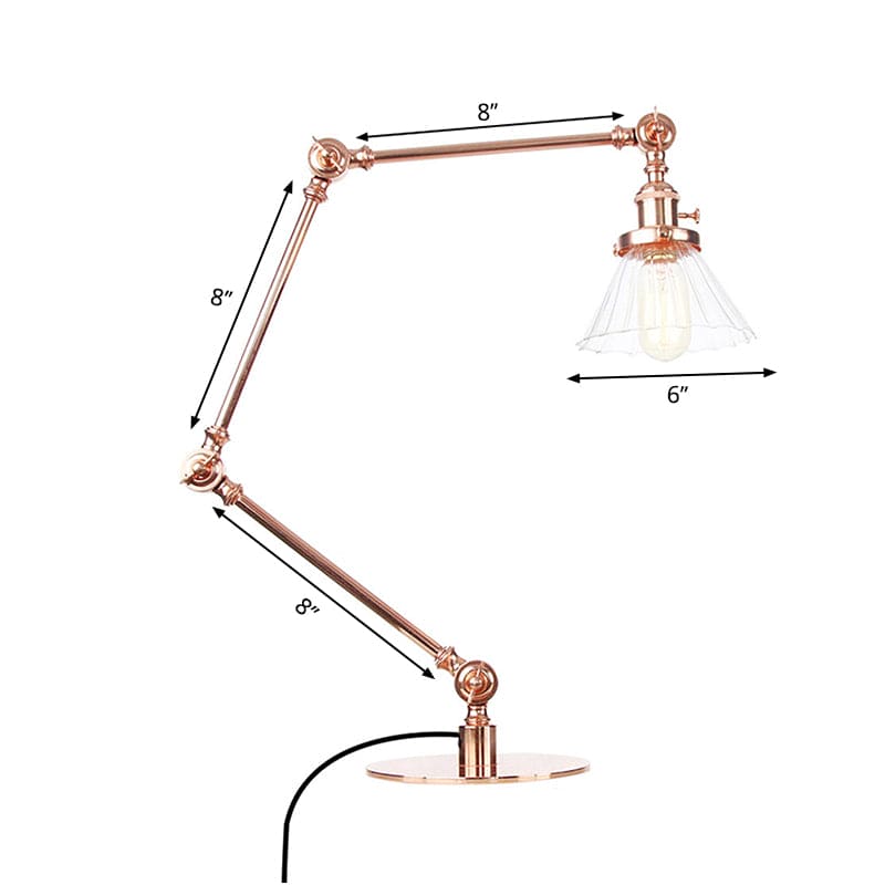 LumiClear - Kegele Lámpara de mesa de cristal transparente Elegabel