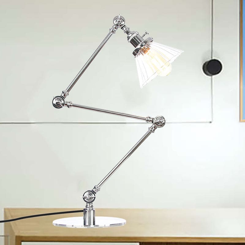 LumiClear - Kegele Lámpara de mesa de cristal transparente Elegabel