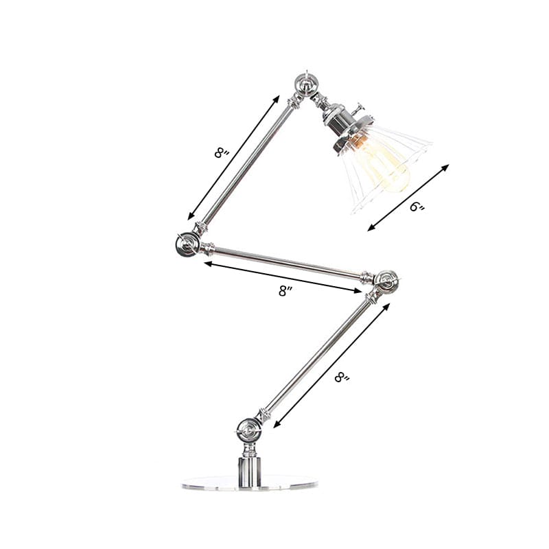 LumiClear - Kegele Lámpara de mesa de cristal transparente Elegabel