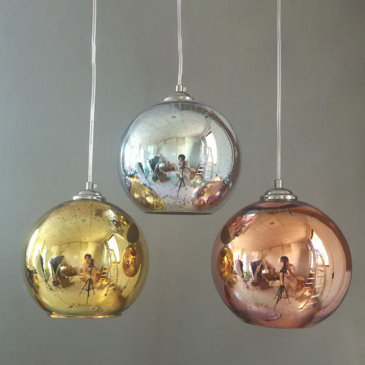 Lámpara colgante Moderne Creatieve 3D Kleurrijke Vuurwerk Glas 1-Licht Koepel