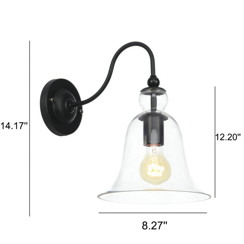 VintageGlow - Lámpara de pared industrial de estilo vintage con un soporte vidriado