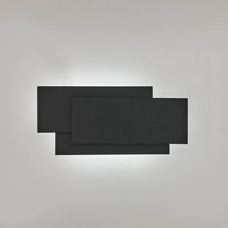 LumiNova - Minimalistische vierkante gestapelde LED-wandlamp van aluminio