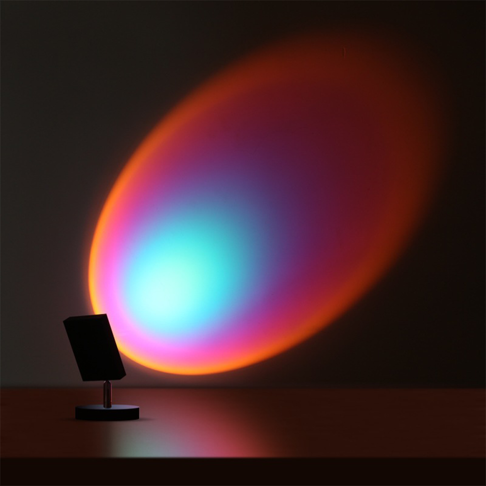 GlowBright - Lámpara de mesa retro zonsondergang