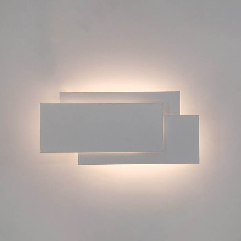 LumiNova - Minimalistische vierkante gestapelde LED-wandlamp van aluminio