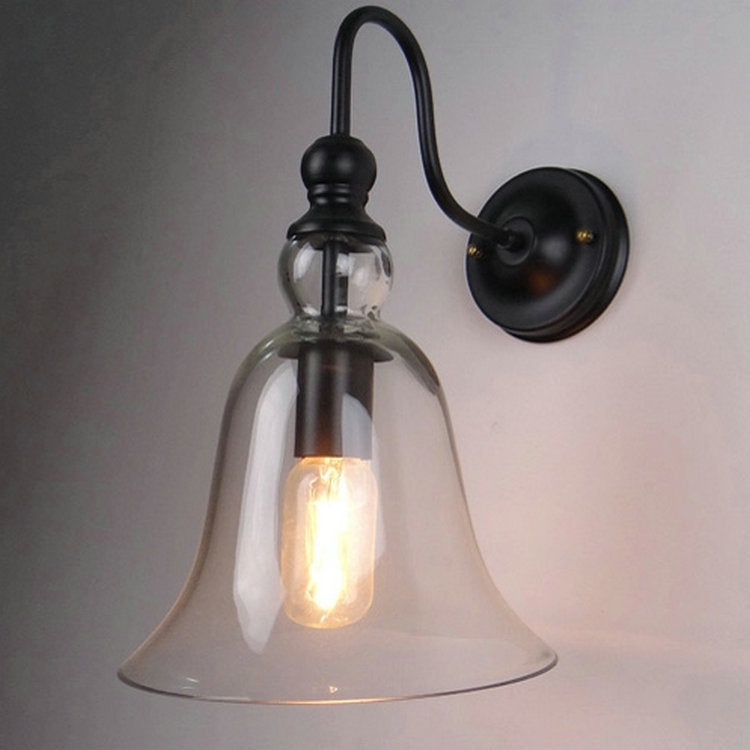 VintageGlow - Lámpara de pared industrial de estilo vintage con un soporte vidriado