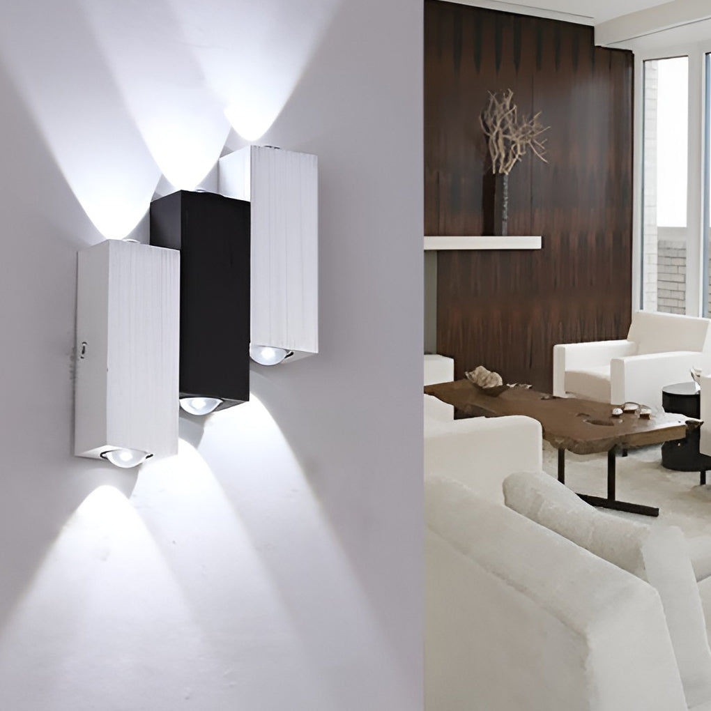 LumiLuxe - Rechthoekige LED luces arriba y abajo Moderne Wandlampen