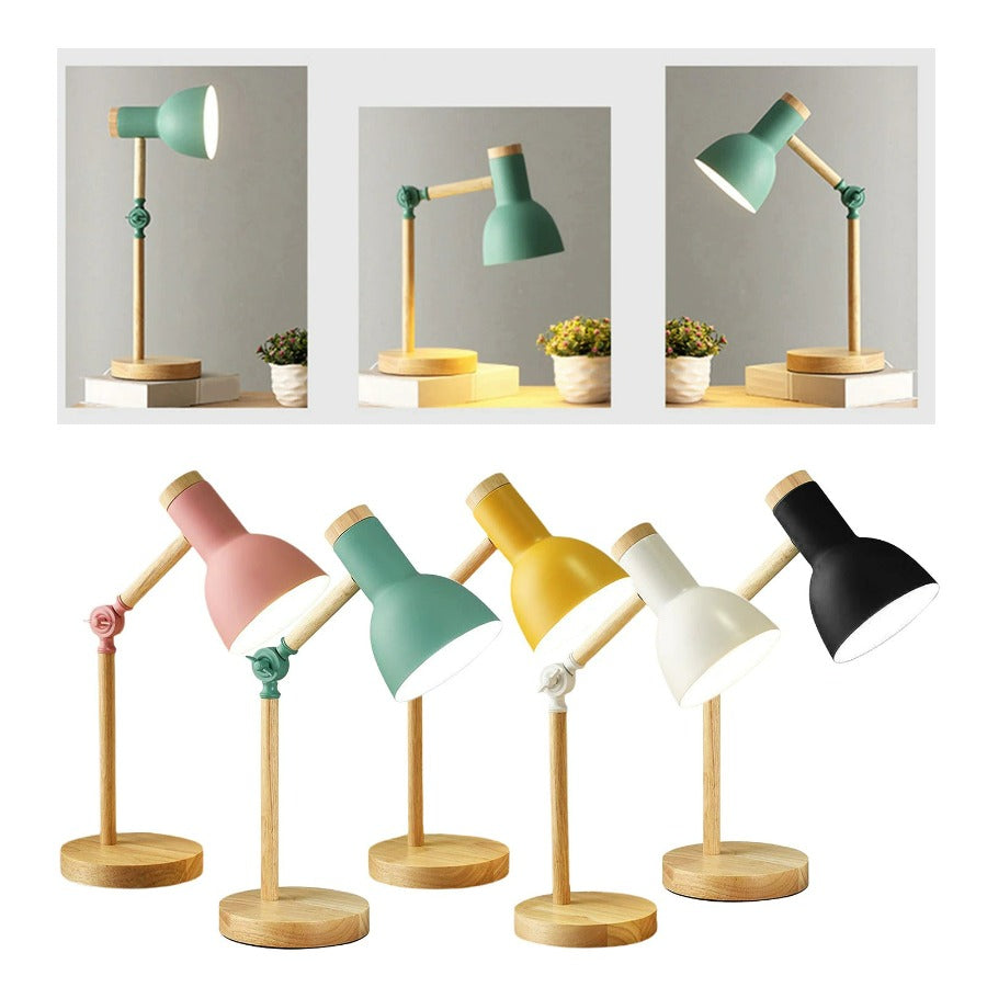 LuminaScandi - Scandinavische Houten Bureau Lamp