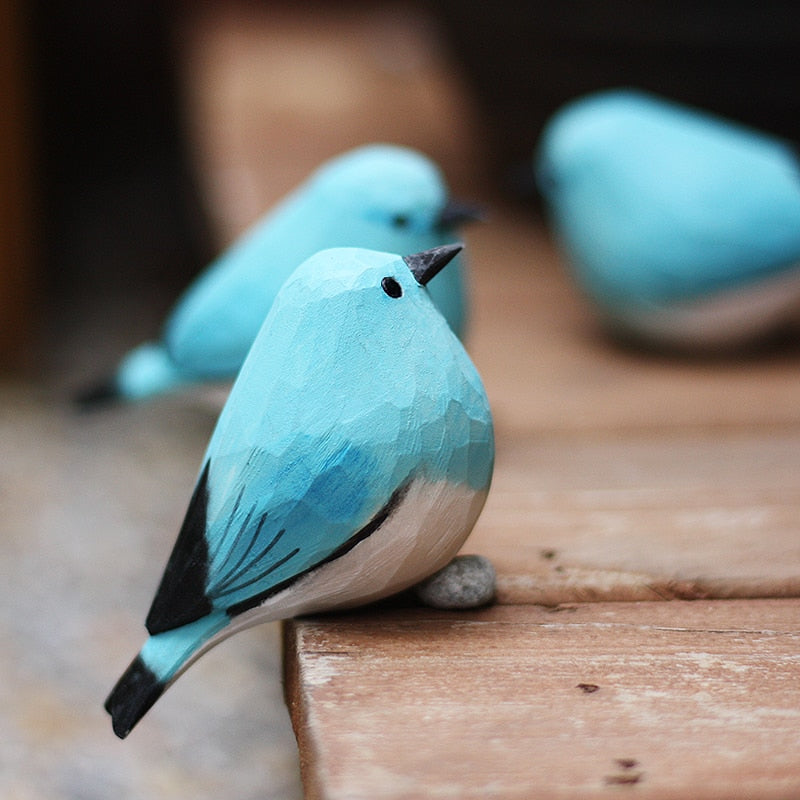 NORDICA - Scandinavische Houten Vogelbeeldjes | Adornos decorativos