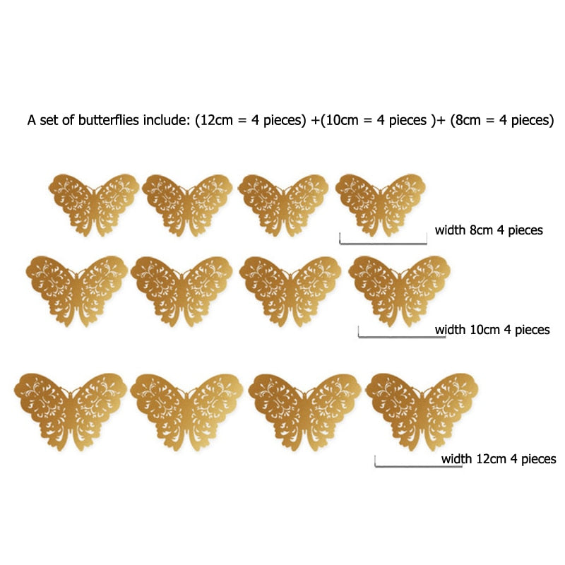 Pegatinas 3D Vlinder | Perfecto para Bruiloften