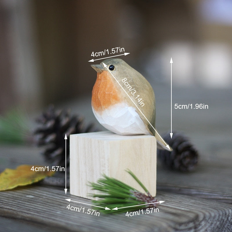 NORDICA - Scandinavische Houten Vogelbeeldjes | Adornos decorativos