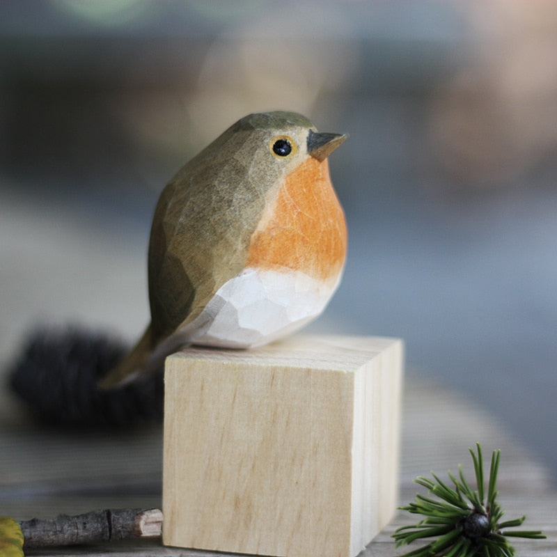 NORDICA - Scandinavische Houten Vogelbeeldjes | Adornos decorativos