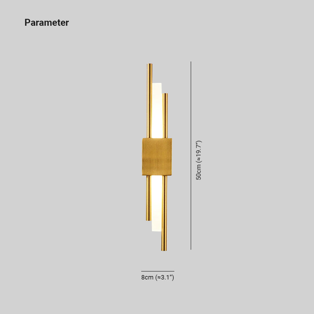 LuminArt - Lámpara de pared LED Stijlvolle Zwarte/Gouden para cámara de vídeo