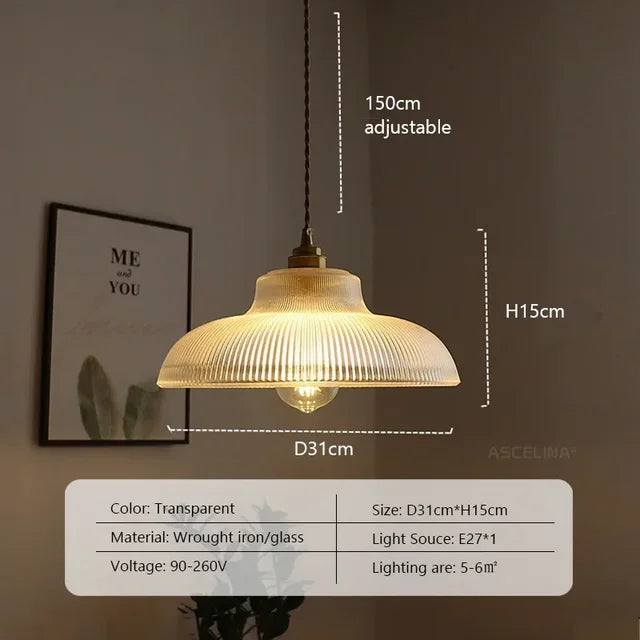 GlacialGlow - Glas Hanglamp