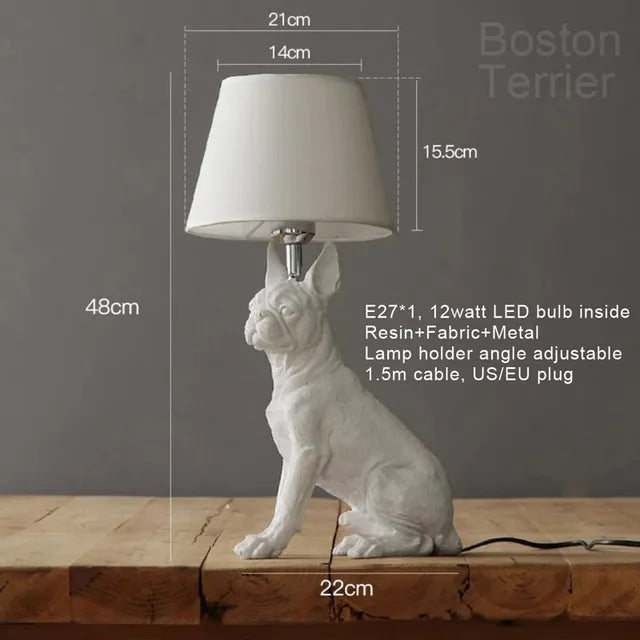 PupArt - Lámpara de mesa Art Déco para cachorros