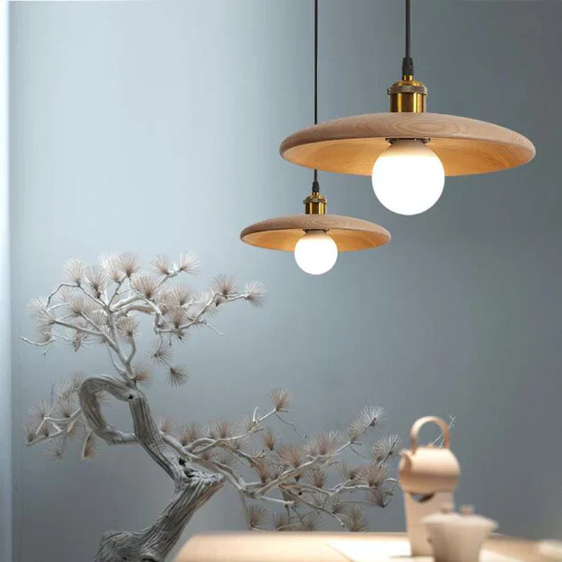 NordicNimbus - Lámpara colgante Scandinavische Houten