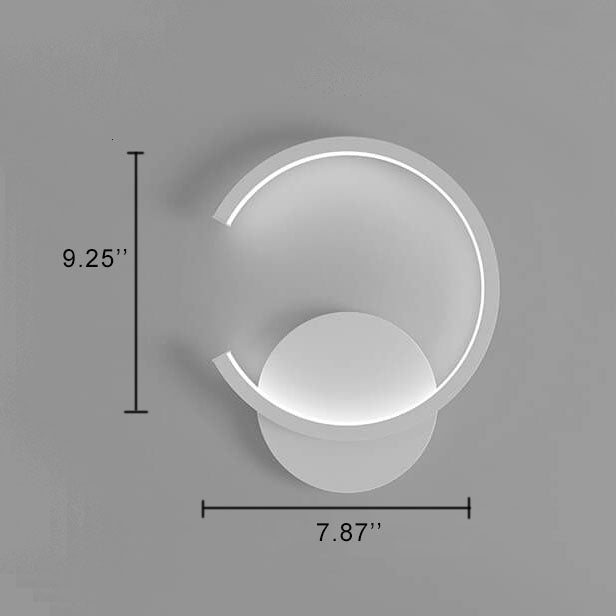 Luminex - Lámpara de pared LED moderna con un entorno circular minimalista en Amberes