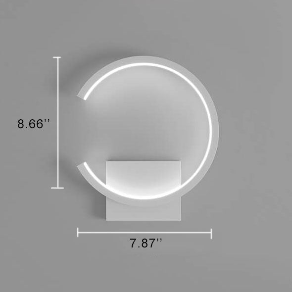 Luminex - Lámpara de pared LED moderna con un entorno circular minimalista en Amberes